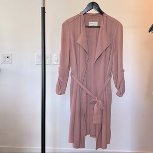 Babaton drape-y trench | Dusty rose, XS